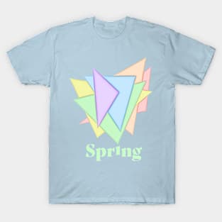 Spring Positive Vibes Pastel Abstract Art Rainbow Colors T-Shirt